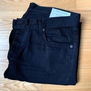rag & bone mens jeans black resin rb 23x skinny